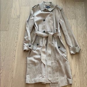 Rag & Bone goat suede long trench coat